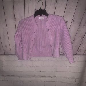 Charming Kids Lavender Cardigan Sweater
